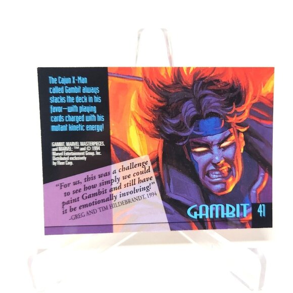 1994 Marvel Masterpieces Gambit #41 Fleer Hildebrandt Brothers (b8) - Picture 2 of 2